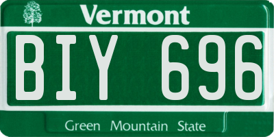 VT license plate BIY696