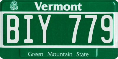 VT license plate BIY779
