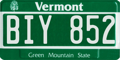 VT license plate BIY852
