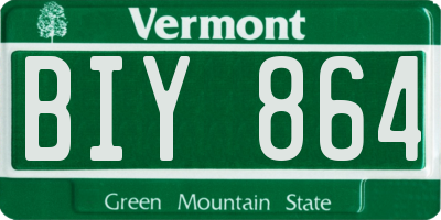 VT license plate BIY864