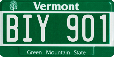 VT license plate BIY901