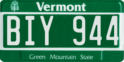 VT license plate BIY944