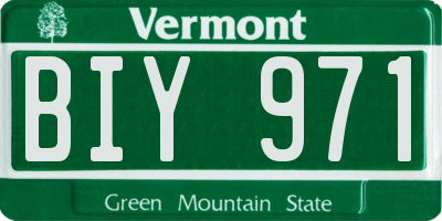 VT license plate BIY971