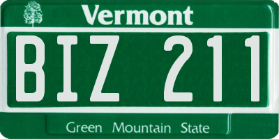VT license plate BIZ211