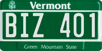 VT license plate BIZ401