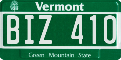 VT license plate BIZ410