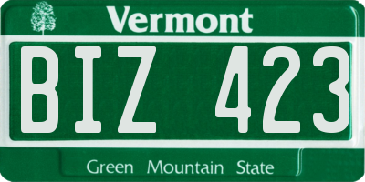 VT license plate BIZ423