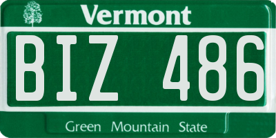 VT license plate BIZ486