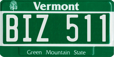 VT license plate BIZ511