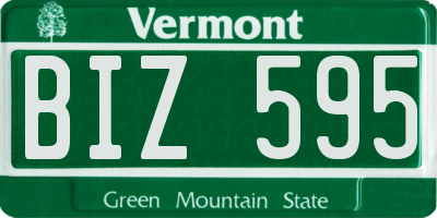 VT license plate BIZ595