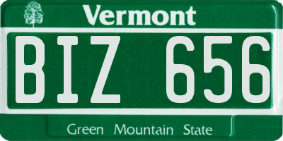 VT license plate BIZ656