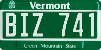 VT license plate BIZ741