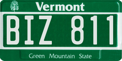 VT license plate BIZ811