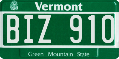 VT license plate BIZ910