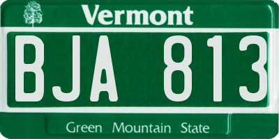 VT license plate BJA813