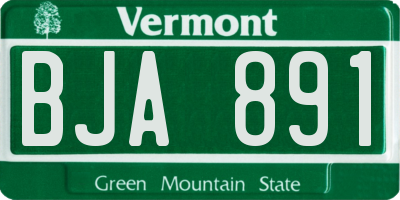 VT license plate BJA891