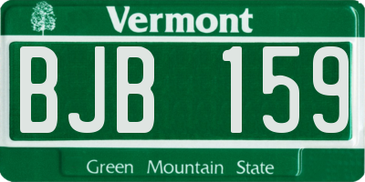 VT license plate BJB159
