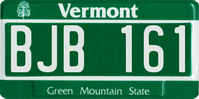 VT license plate BJB161