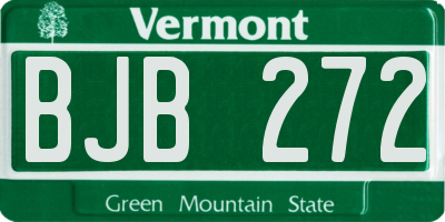 VT license plate BJB272