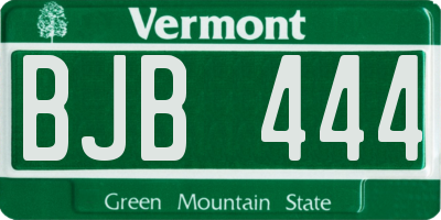 VT license plate BJB444