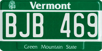 VT license plate BJB469