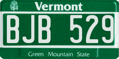 VT license plate BJB529