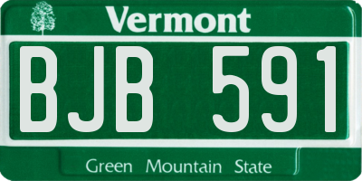 VT license plate BJB591