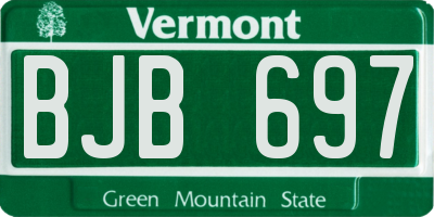 VT license plate BJB697