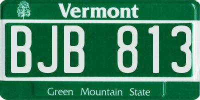 VT license plate BJB813