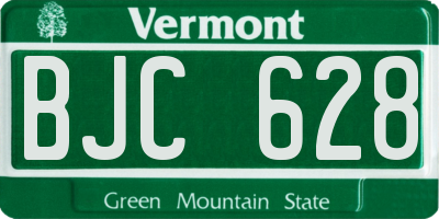 VT license plate BJC628