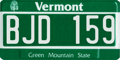 VT license plate BJD159