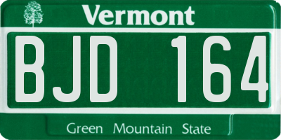 VT license plate BJD164