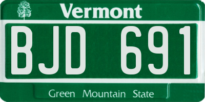 VT license plate BJD691