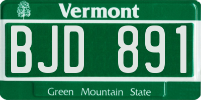 VT license plate BJD891