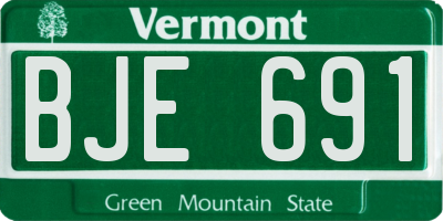 VT license plate BJE691