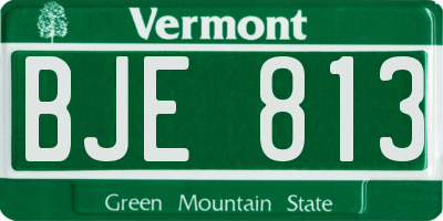 VT license plate BJE813