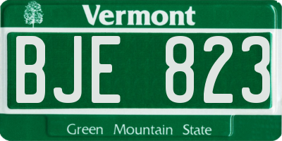 VT license plate BJE823