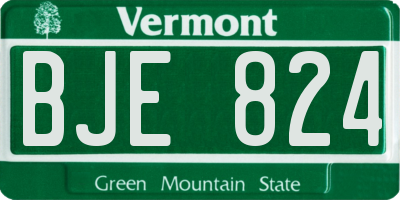 VT license plate BJE824