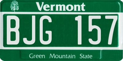 VT license plate BJG157