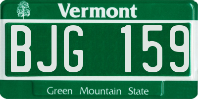 VT license plate BJG159