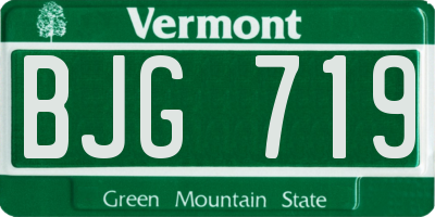 VT license plate BJG719