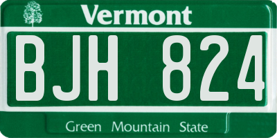 VT license plate BJH824