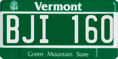 VT license plate BJI160