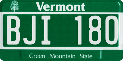 VT license plate BJI180