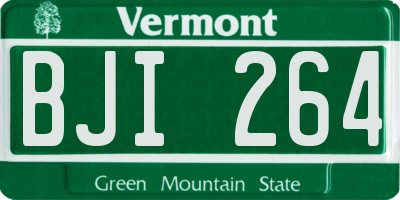 VT license plate BJI264