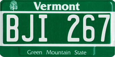 VT license plate BJI267