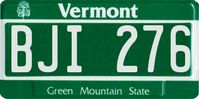 VT license plate BJI276