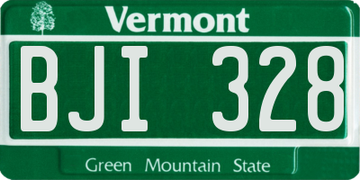 VT license plate BJI328