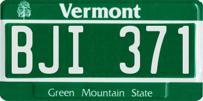 VT license plate BJI371