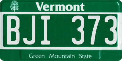 VT license plate BJI373